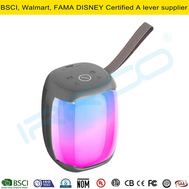 Irrico 10W Ipx5 Waterproof Portable Wireless Bluetooth Outdoor LED Light Mini Speaker M50
