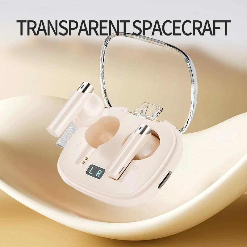 J19 Water Drop Transparent Touch Control Wireless Sport Earbuds