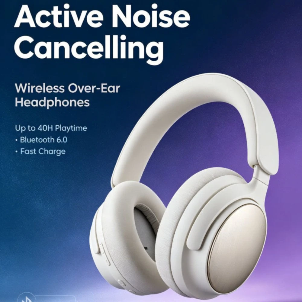 J26anc Reliable Connection Retention Wireless Over-Ear Headset for Online Learning