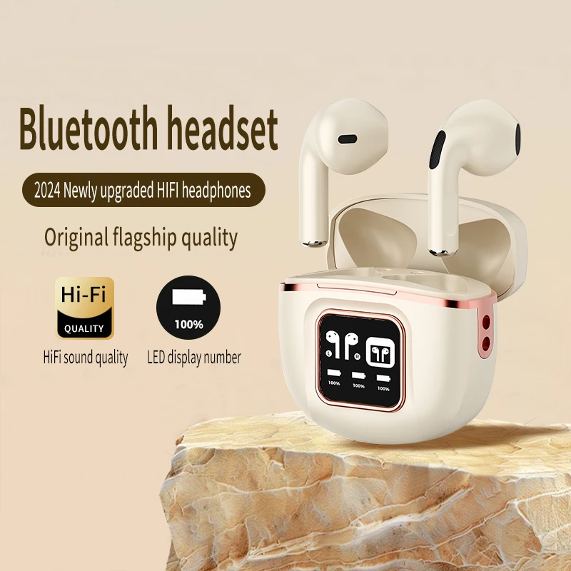 J55 Tws Bluetooth Earbuds Touch Control Sweatproof Sports Digital Display Long Playtime