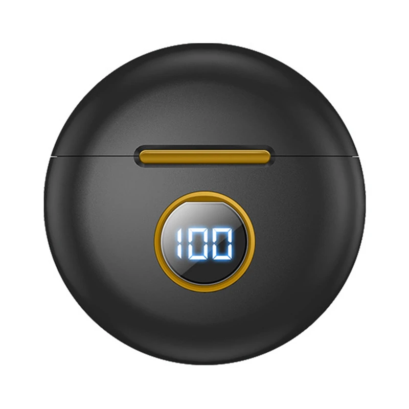 J88 Tws Wireless Bluetooth Earphone in-Ear Touch HiFi Music Headset with Digital Display Charging Case – Black