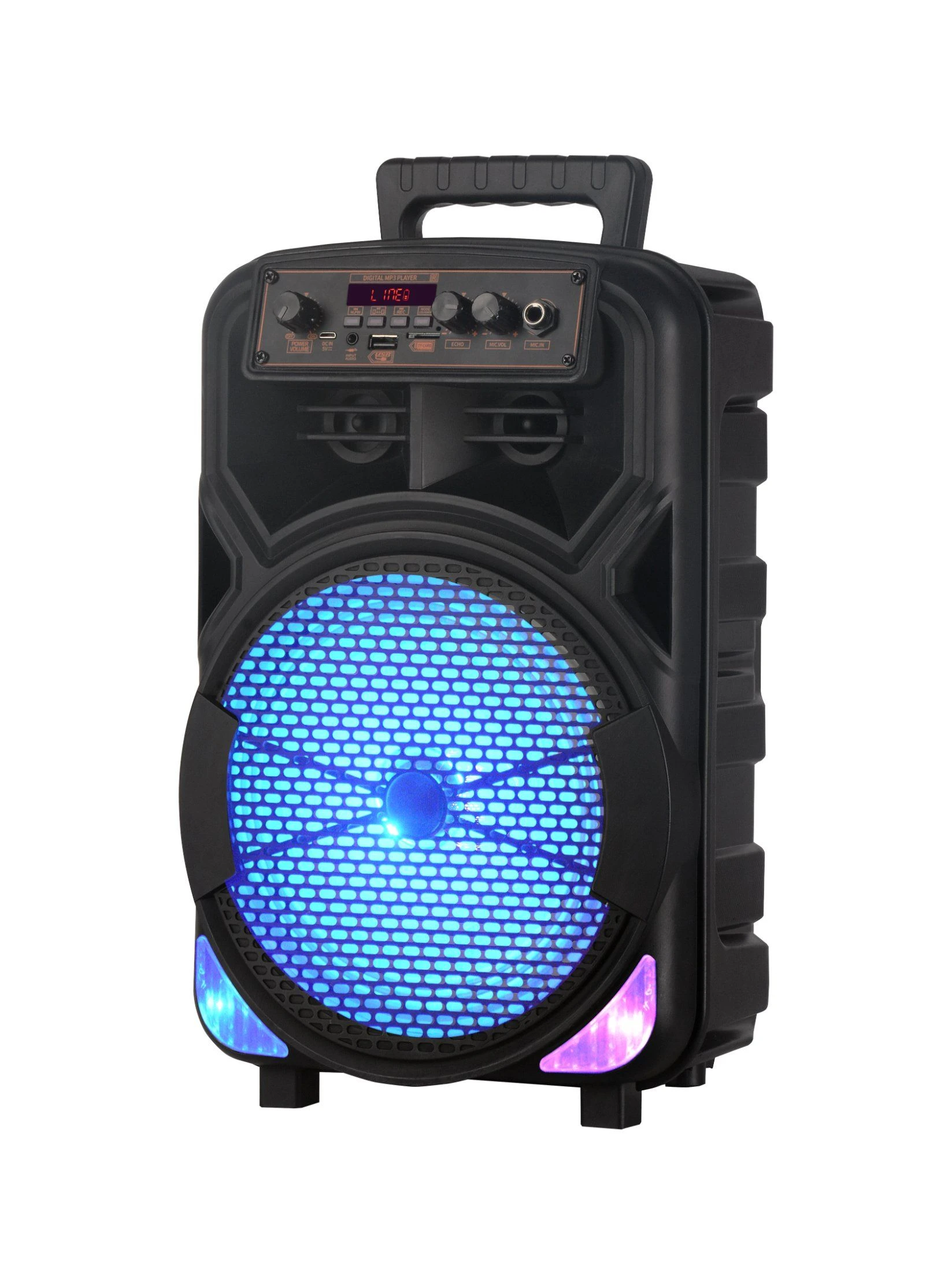 Jbr 2024 Audio Box Wireless Speaker with Battery 3.7V/1800mAh Outdoor Bluetooth Speaker with LED Light