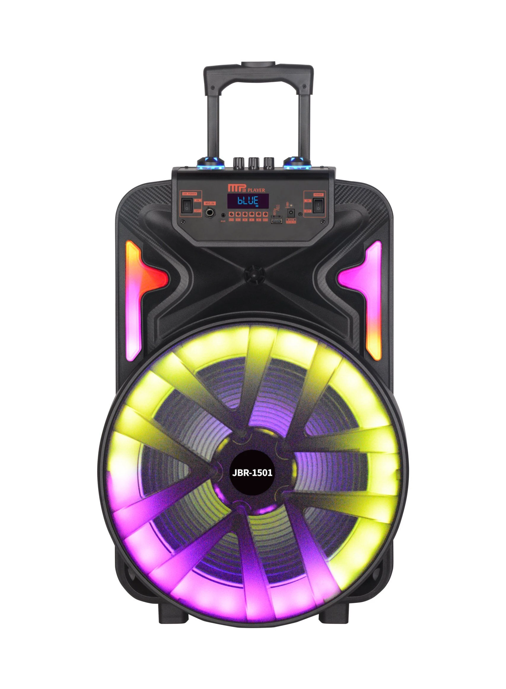 Jbr 2024 New 15 Inch Bass Karaoke Wireless Bt Speaker with Flash Light