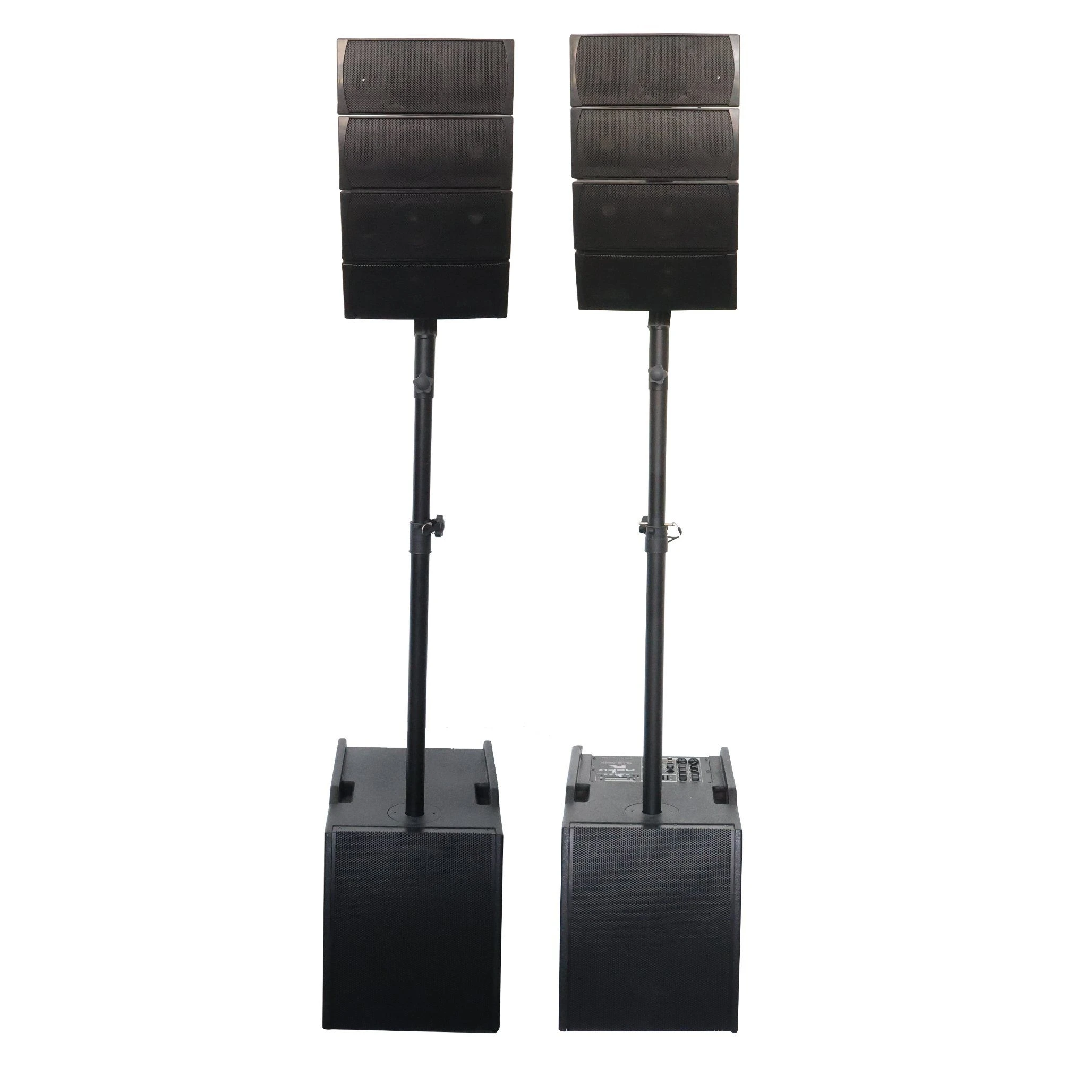 Joinaudio Wooden Powered Stereo Line Array Active Speaker with Handle