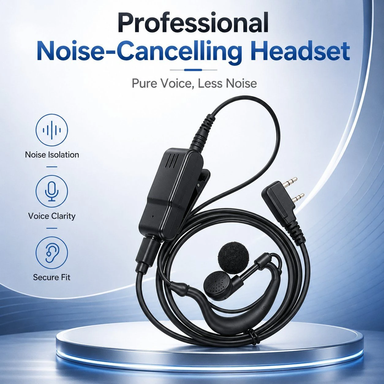 K Headset for Walkie Talkie Tactical Radio Headset Cycling Ai Headphone