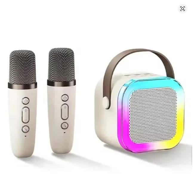K12 Kids Karaoke Speaker with 2 Wireless Microphones Portable Bluetooth Karaoke Toy
