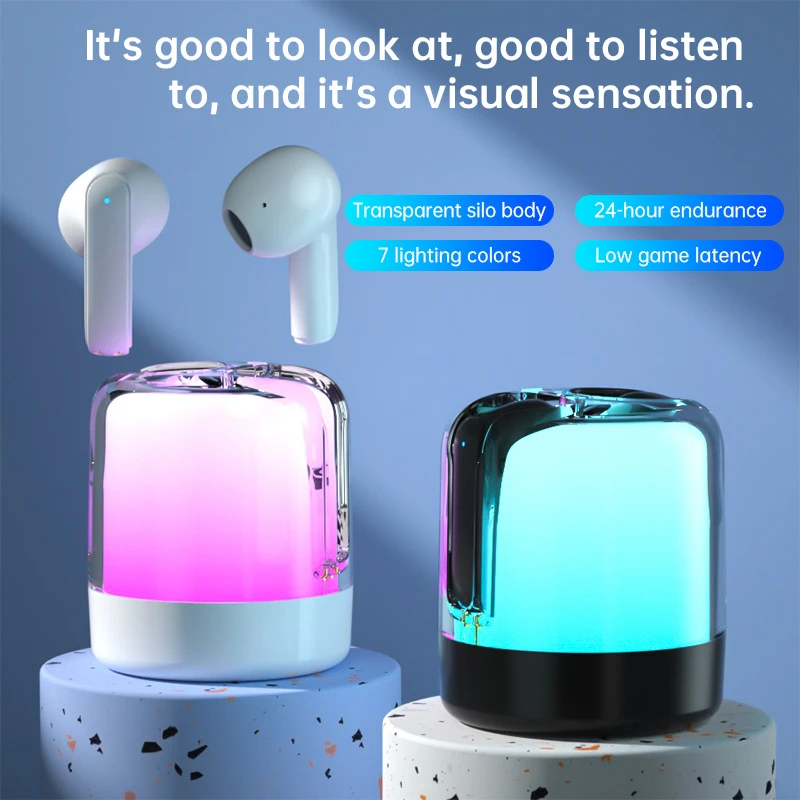 K13 HiFi Comfortable Transparent Noise Canceling Headphone Over-Ear Air Headset Wireless Earbuds Earphone Space Capsule Gaming Low Latency Earphone