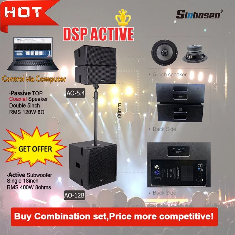 Karaoke Line Array Speaker 5 Inch Ao-5.4 120W/8Ω Professional High Power Speaker