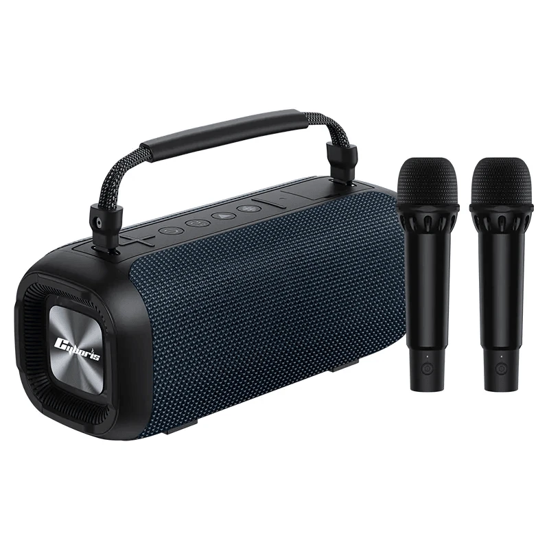 Karaoke Machine for Adults&Kids, 80W Bluetooth Karaoke Speaker with Two Wireless Karaoke Microphones Deep Bass Party PA System