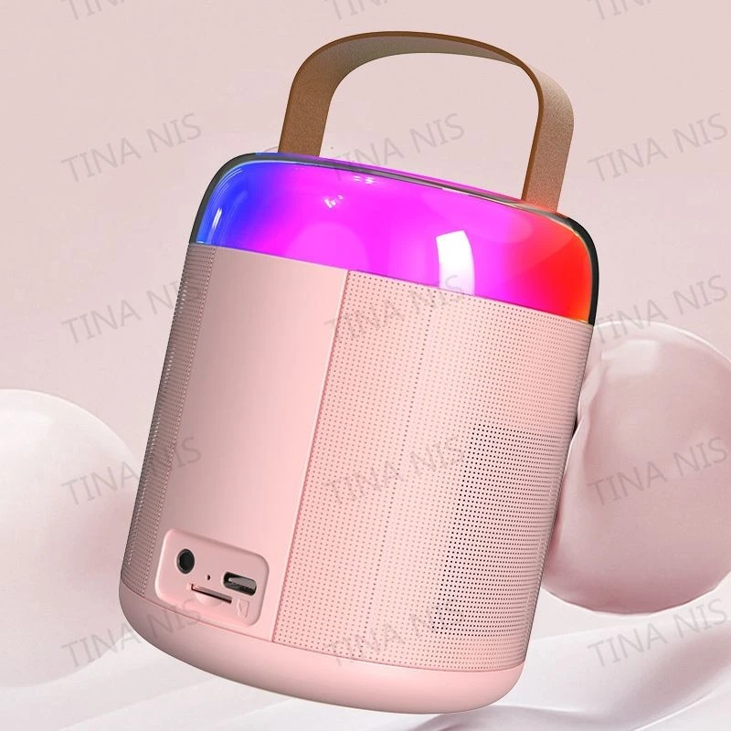 Karaoke Speaker Mini Karaoke Machine Social Distance Party Fun Machine Wireless Microphone RGB Light Jw Y2 Bluetooth Speaker