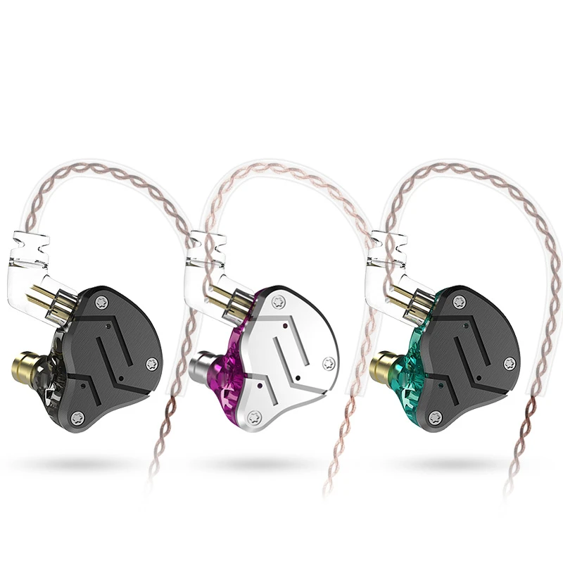 Kz Zsn Earphone Earbud High Fidelity 1 Dynamic 1 Balanced Armature Driver Kz Headphone Without Microphone (Standard Version)