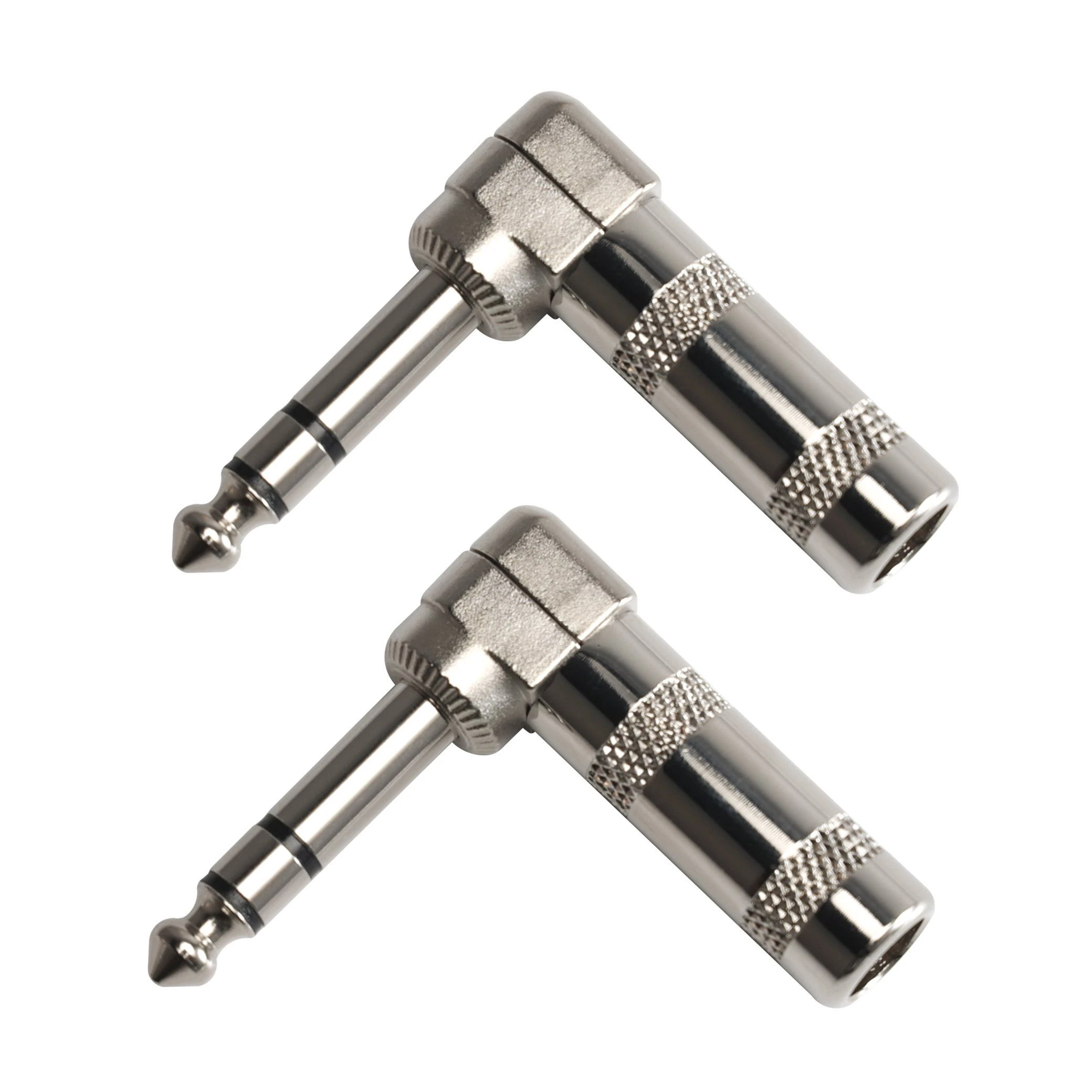 L Type Trs 1/4inch 6.3mm Stereo Audio Plug Jack Connector