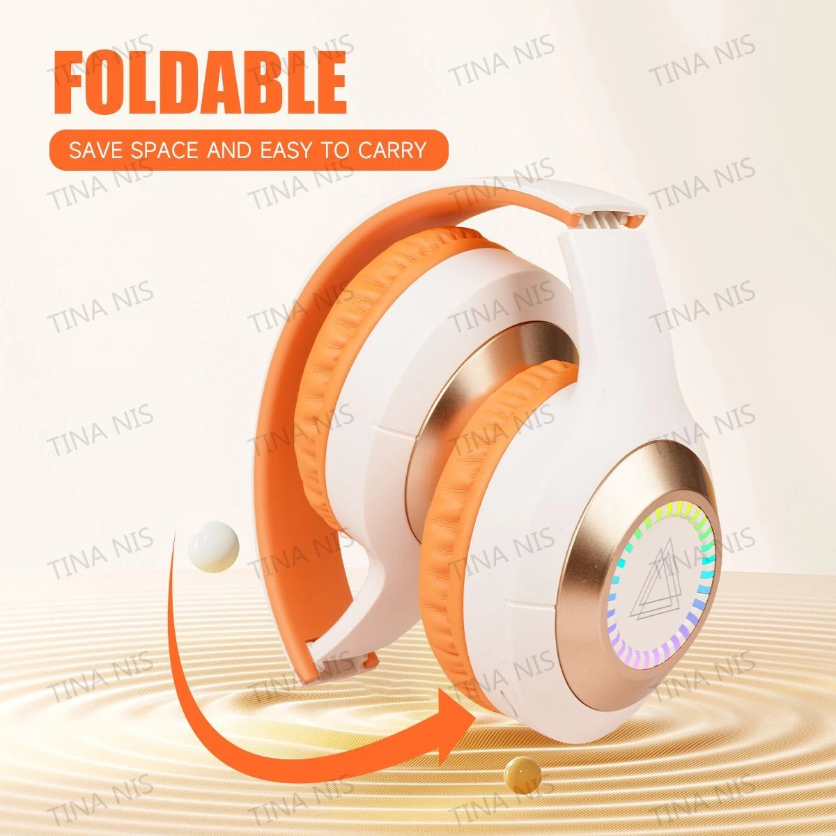 LED Light-Emitting Gaming Headset Earbuds Bluetooth Cool Stereo Competitive Wireless Headset M10
