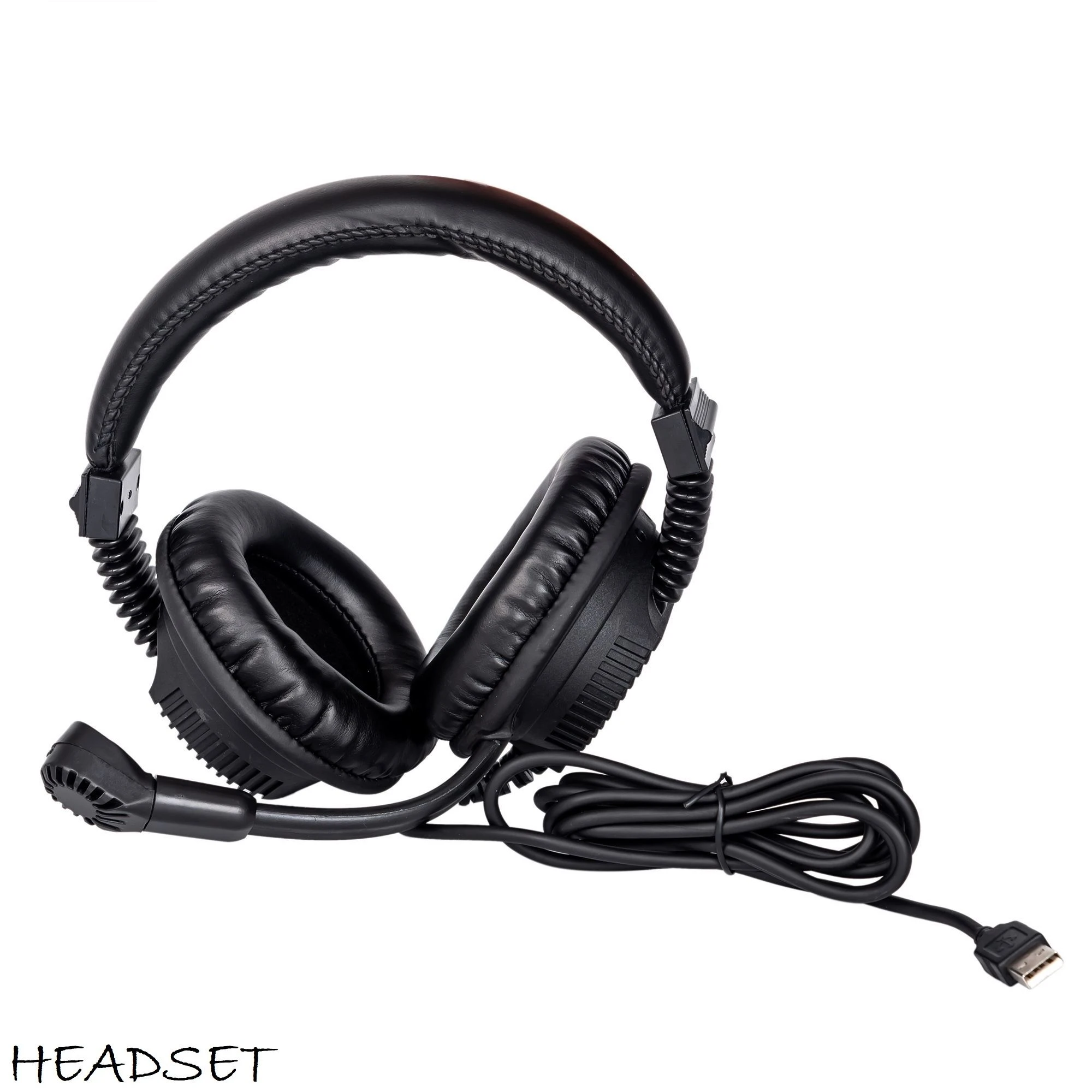 Language Lab Headset USB Headset PVC Earpad Wired Stylish Stereo Mix Headphone Cm6206 for Education