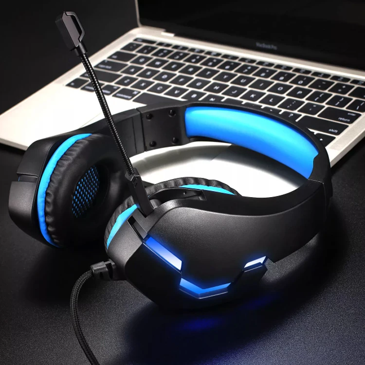 Laptop PC 3.5mm Wired LED RGB Microphone USB Headset Over Ear Gaming Headphone Casque Gamer