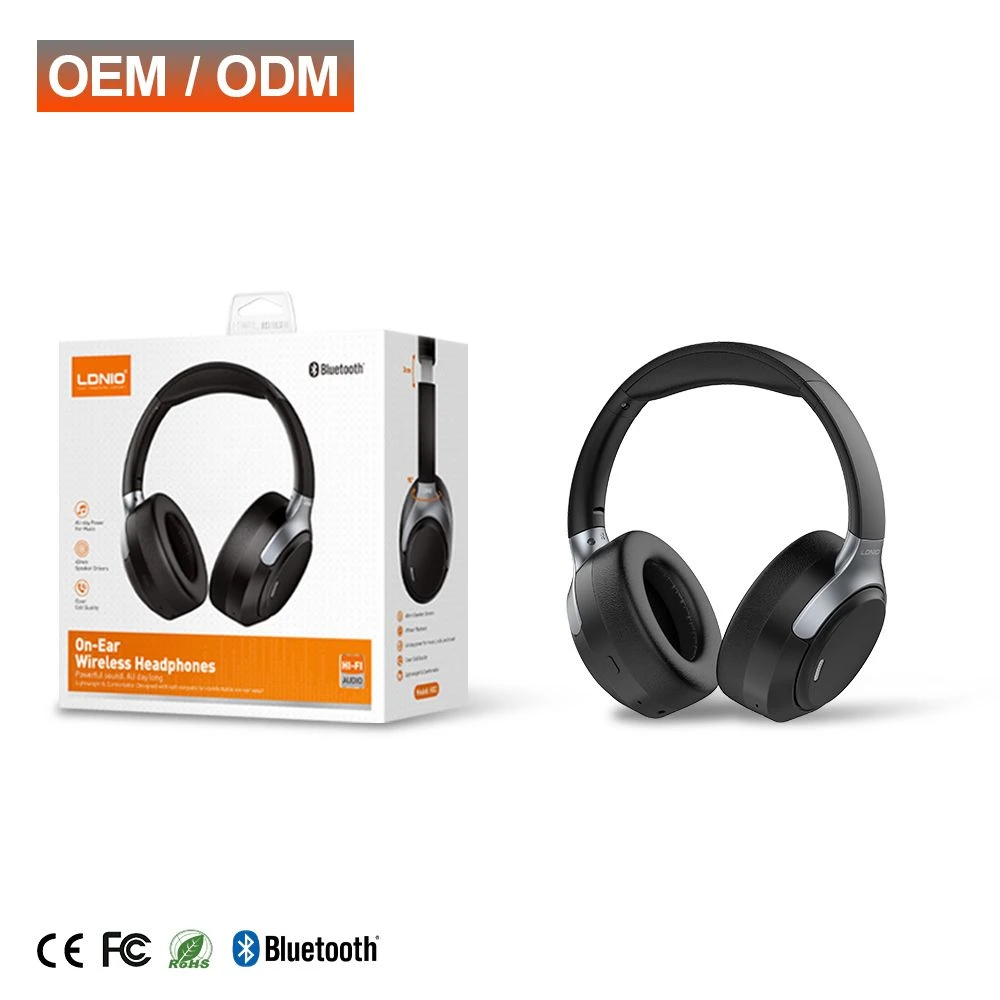 Ldnio H02 on Ear Wireless Bluetooth Headphones Noise Reduction Long Playtime Sports Travel Music Earphones