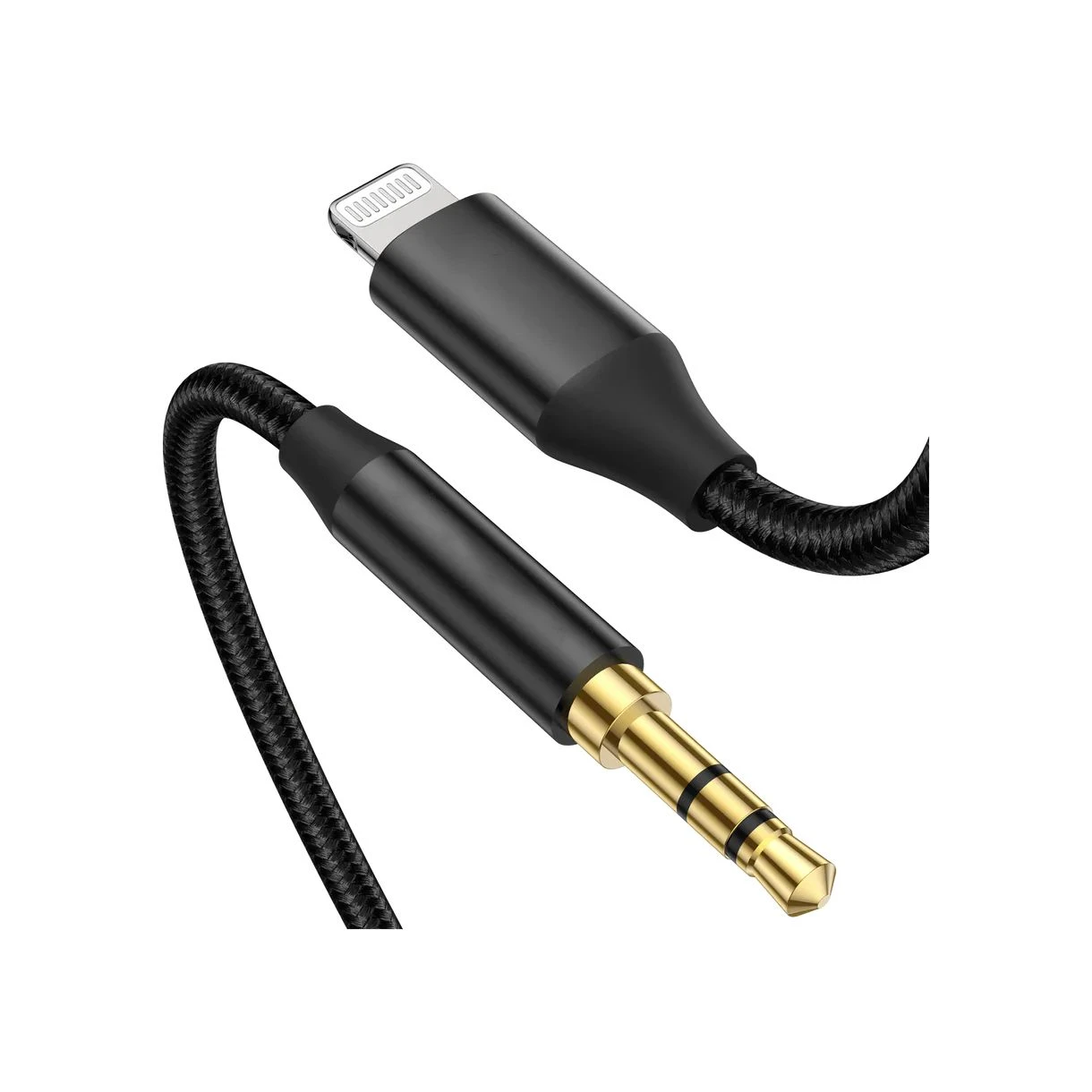 Lightning to 3.5mm Jack Nylon Braided Audio Aux Cable/Kabel for iPhone