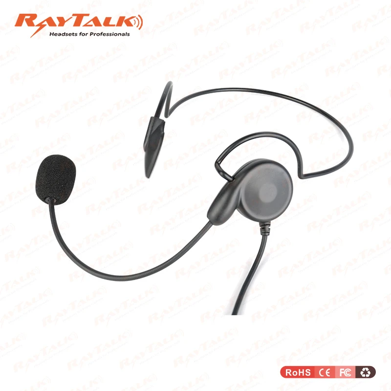 Lightweight Adjustable Single Muff Headset for Motorola Cp040 Two-Way Radio