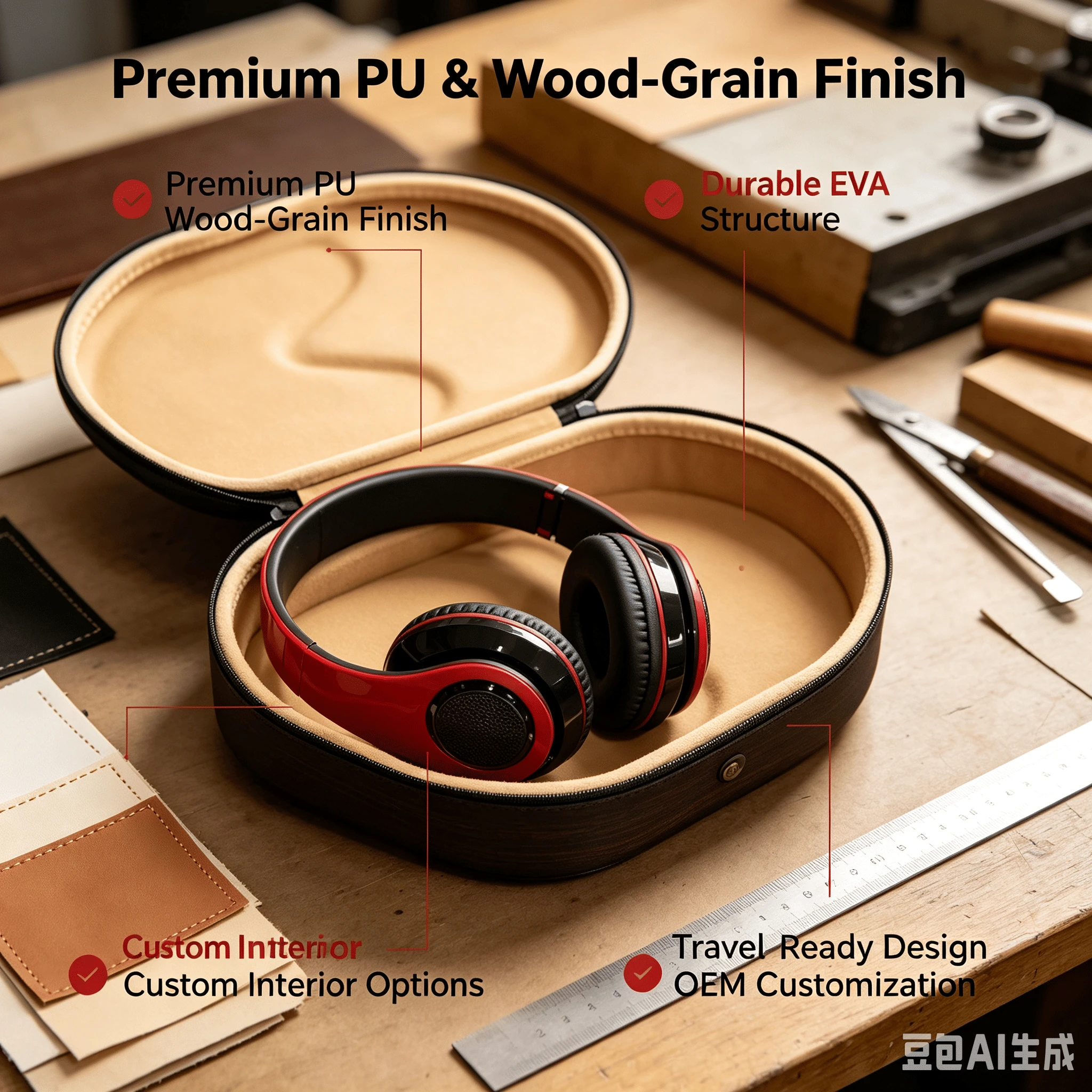 Lightweight Shockproof EVA Headphone Case with Multi-Color Options