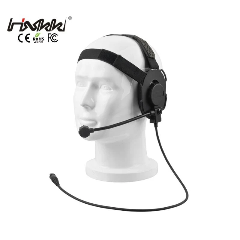 Lightweight Tactical Headband Ptt Headset with Nexus 7.1 Plug for Walkie-Talkie