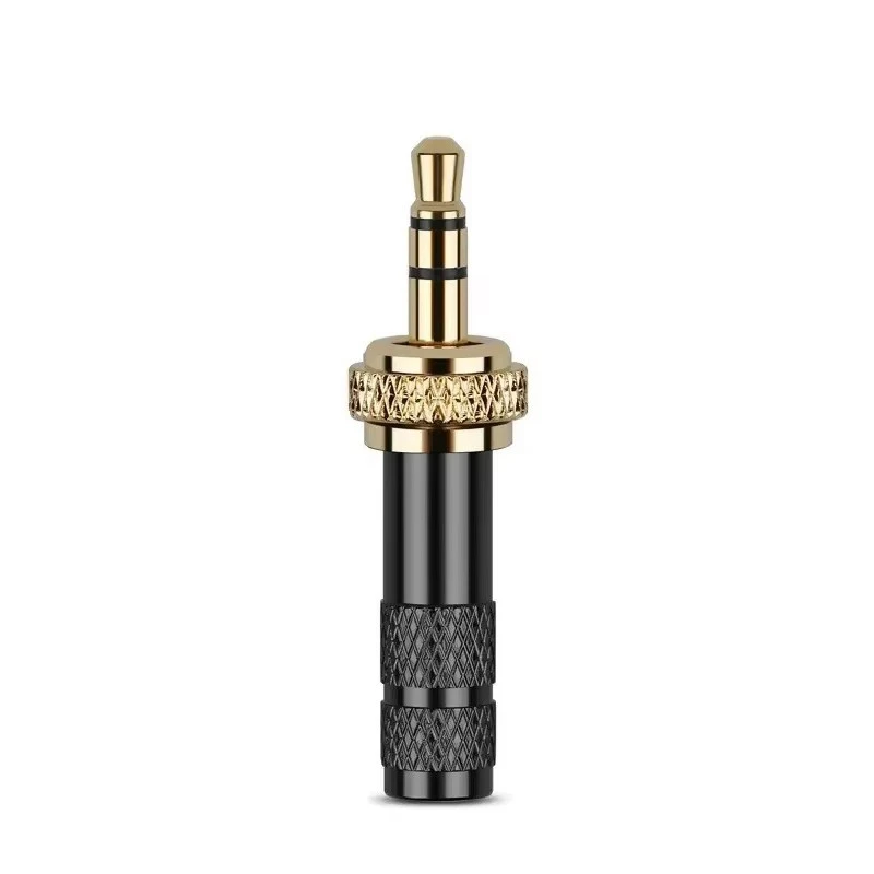 Lockable Gold-plated Pure Copper 3.5mm Audio TRS Jack Audio-Video Cables Connector 4mm