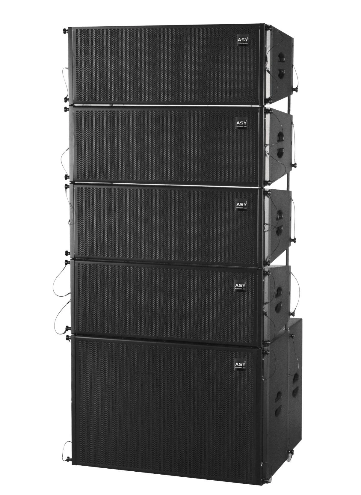 Long Conical Large Lotus Leaf Design Dual 12 ” Active Line Array Speaker