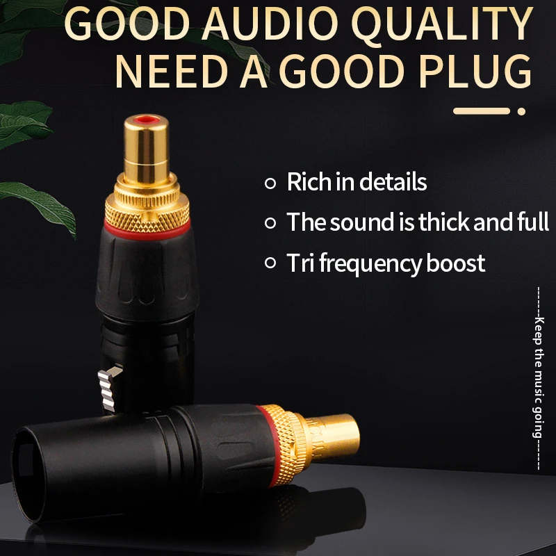 Lossless Transmission Gold-Plated Signal Adapter for Audiophile Grade Sound Restoration in Hi-Fi Setups