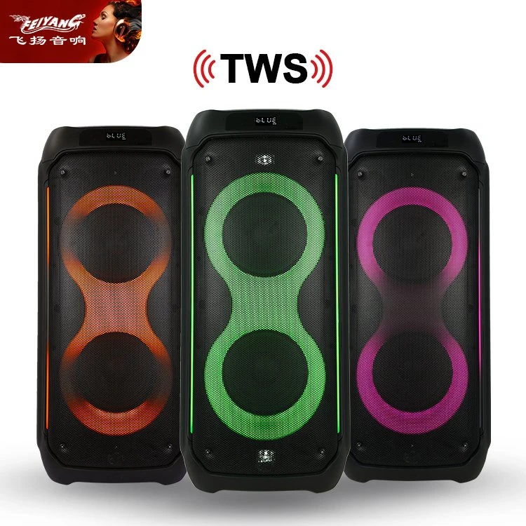 Loud Outdoor Double 8 Inch DJ Speaker Active Bluetooth Function