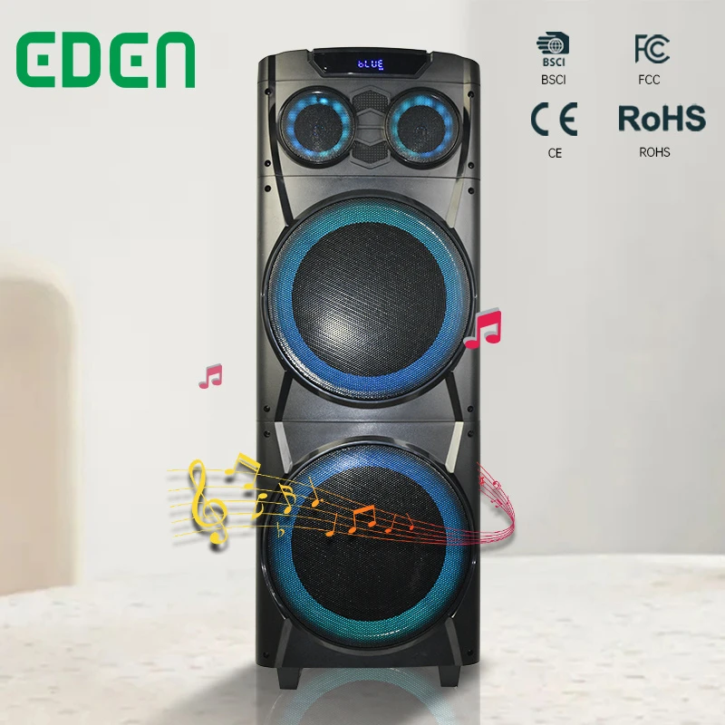 Loudspeakers Big Power Wooden Speaker Home Stereo Speaker Dual 10 Inch Professional Audio Bluetooth DJ Karaoke Portable Party Speaker
