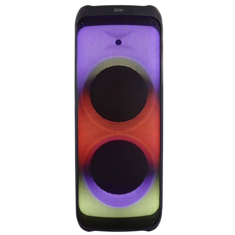 Luxury Powerful Active Smart Dual 12 Inch Bluetooth Horn Floor USB SD Trolley Audio Loud Speaker