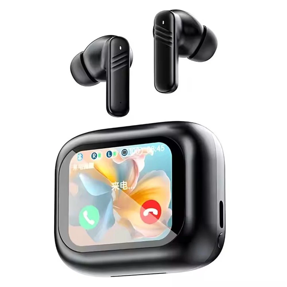 Lx-10 Anc Enc Noise Reduction Tws Wireless Earbuds with Screen Display Touch Control Earphones