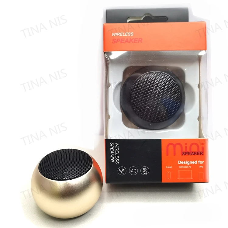 M3 Wireless Portable Mini Bass Bt Speaker Bass Loud Sound Woofer HiFi Music 1.25 Inch Bt Metal Mini Outdoor Gift Speaker Active
