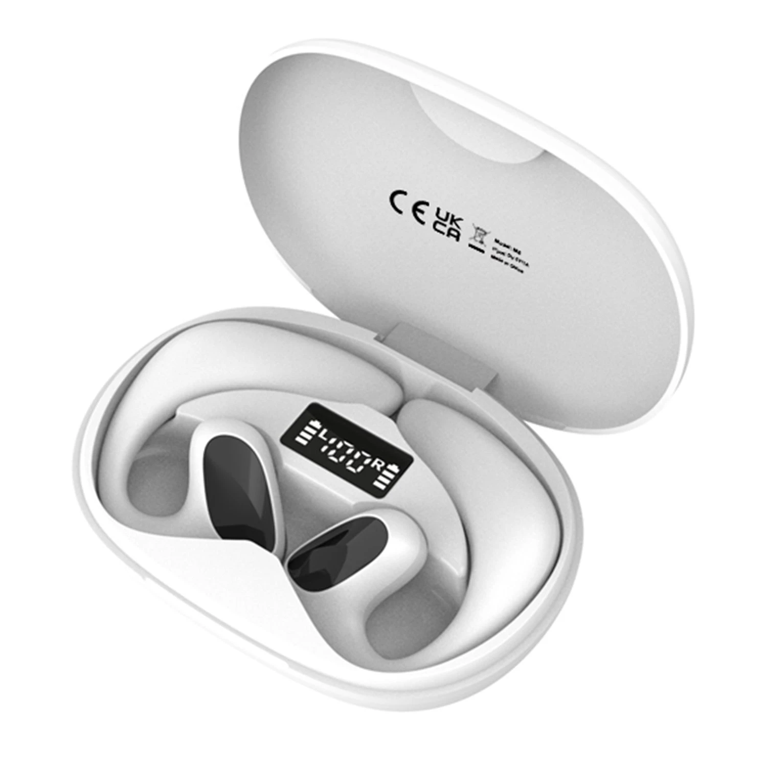 M8 144 Languages Translation Earphones Noise Reduction Smart Voice Translator Tws Bluetooth-Compatible Headset – White