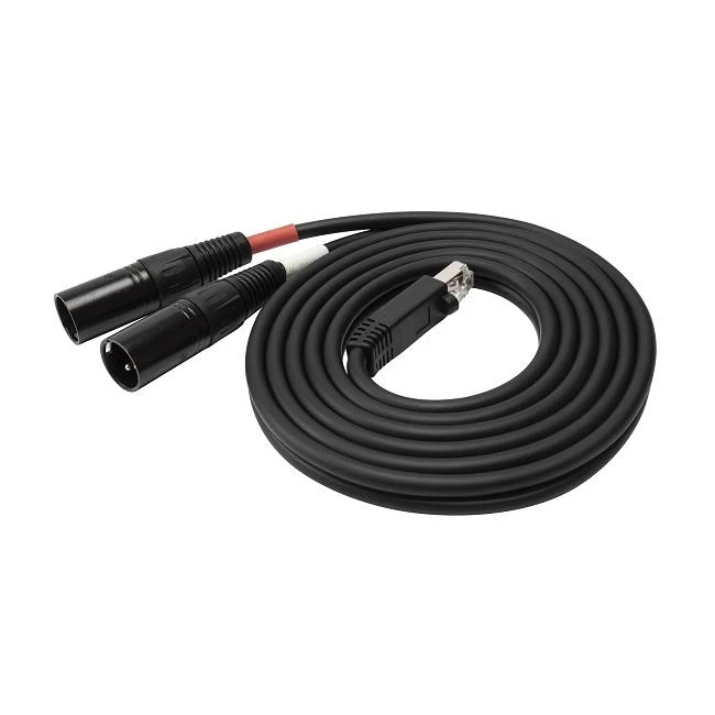 Manufacturer RJ45 Ethernet Male to Dual XLR Male Audio Cable