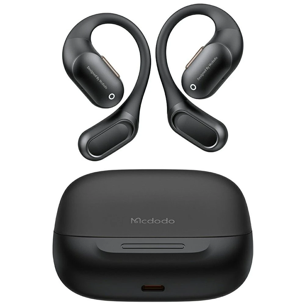 Mcdodo HP-007 Open-Ear Tws Earbuds â LED Display, Ipx4 Waterproof, Bluetooth (Black)