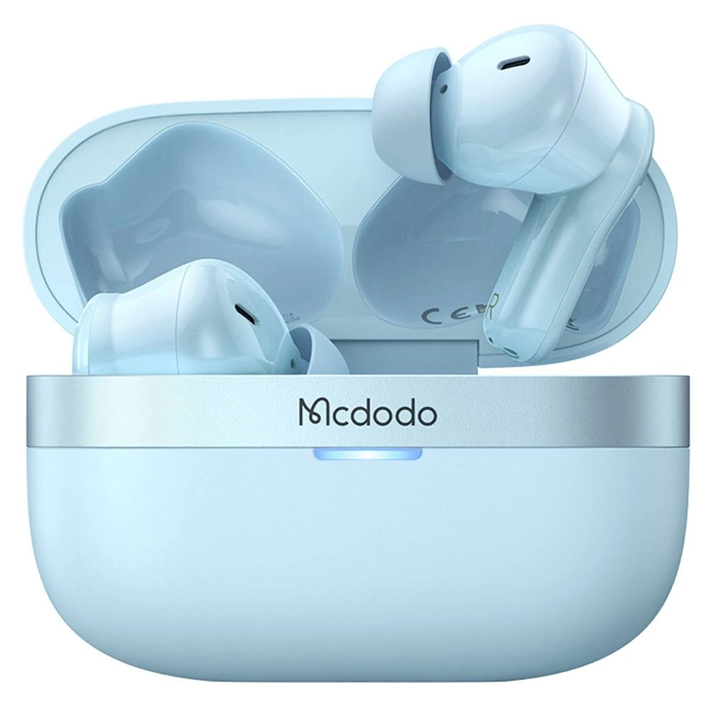 Mcdodo HP-804 Mdd B02 Tws Bluetooth Wireless Earphone Enc HiFi Sound in-Ear Headset Headphone with Charging Case – Blue