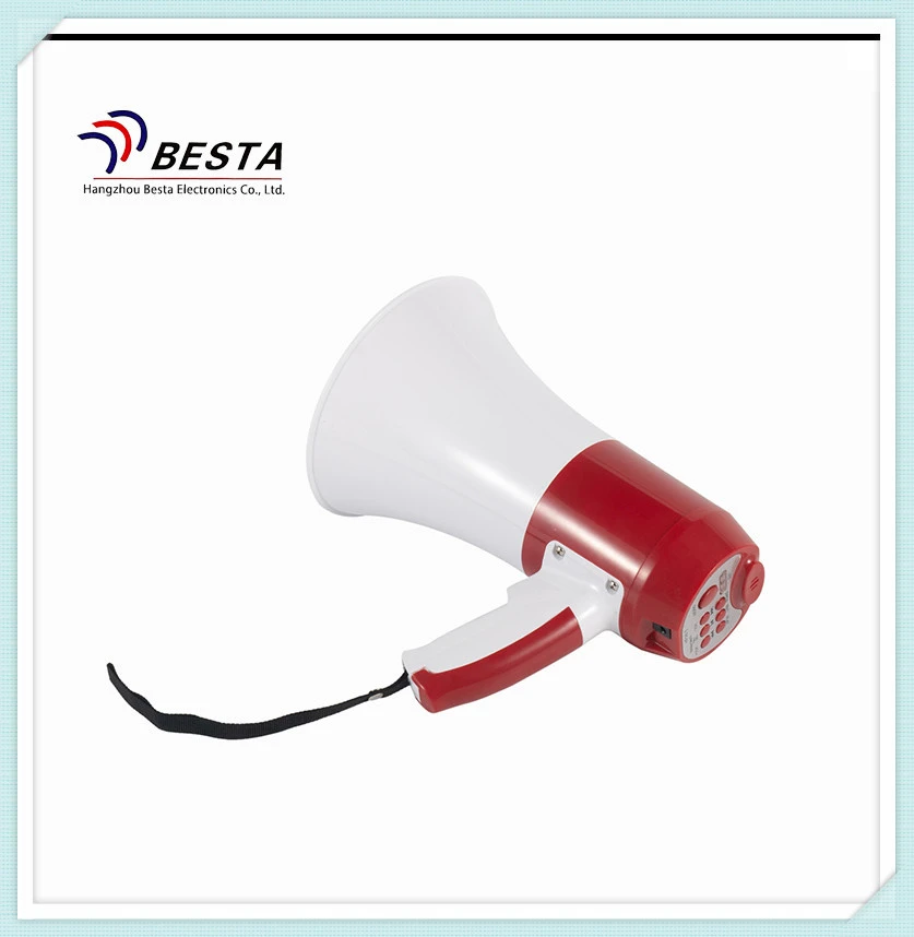 Megaphone Siren Bullhorn Handy Portable Megaphone with 260s Record Lithium Batteryy