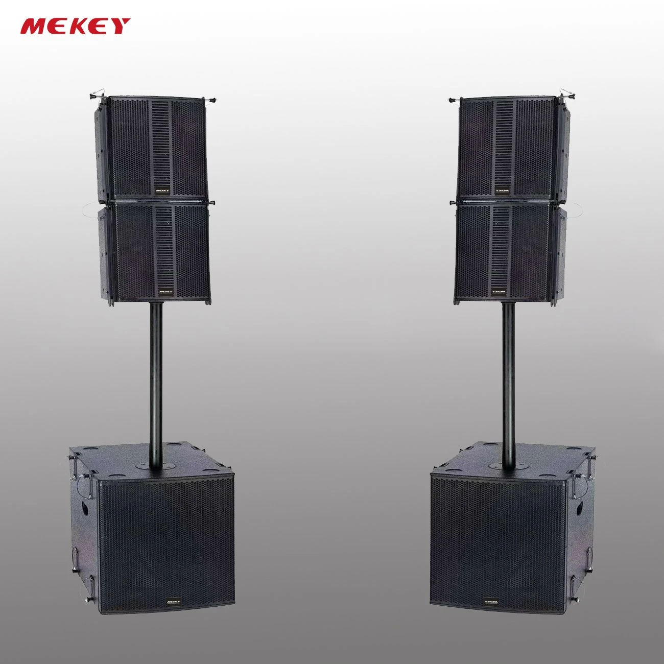 Mekey Complete Church Speaker Set (4 Line Array + 2 Subs)