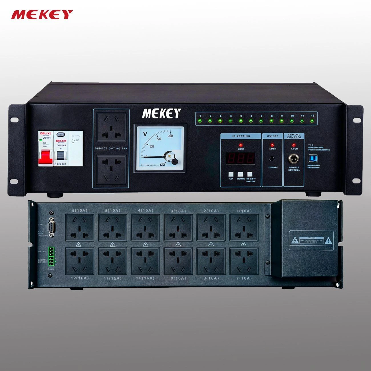 Mekey Intelligent 12-Channel Professional Audio Equipment Power Sequencer Mf-D3012