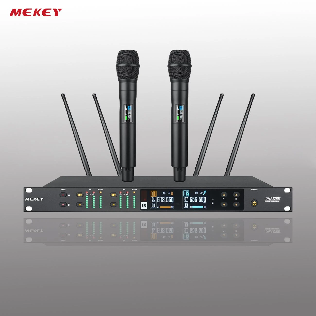Mekey True Diversity Handheld Wireless Microphone for Clear Audio Mi-2812A