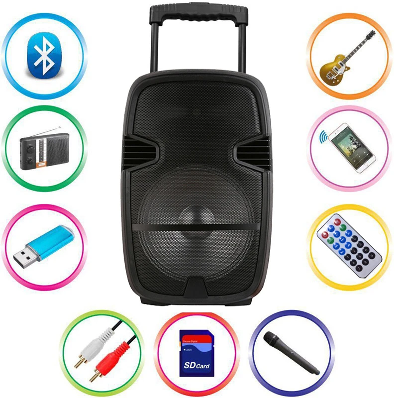 Memory Card Support Tws 12inch Loudspeaker for Party