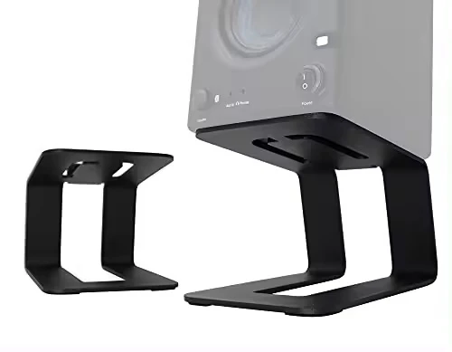 Metal Bookshelf Speaker Stands with Vibration Absorption Pads Speaker Stands Desktop Speaker Stand for Small Speaker Holder