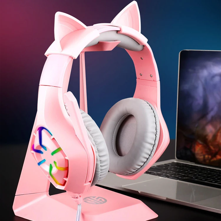 Metal Headset Holder Desktop Decoration PC Gaming Headphone Display Stand Metallic Base Headphone Stand