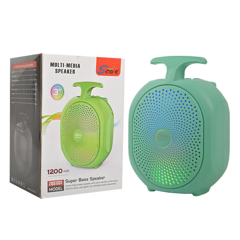 Mini 3-Inch Amplifier RGB LED Portable Outdoor Bluetooth Speaker with Wireless Battery