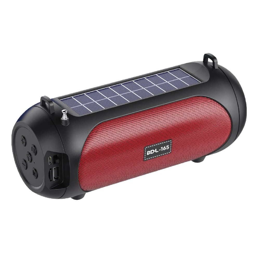 Mini Blue Wireless Speakers Music Sound Player Bluetooth Speaker Solar Charger Speaker