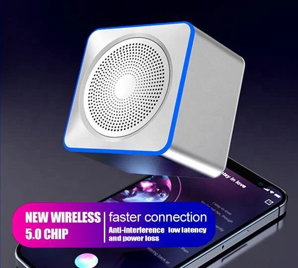 Mini Bluetooth Speakers Portable Outdoor Travel Stereo HiFi Sound Deep Bass Long Battery Life Hands-Free Call Custom Speakers