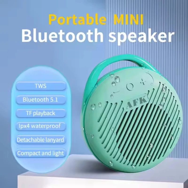 Mini Outdoor Waterproof Wireless Bluetooth Speaker with RGB Flash Lights Super Bass Stereo Sound