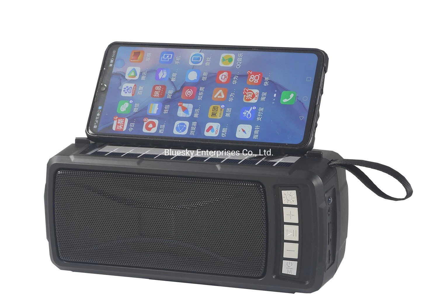 Mini Portable Bluetooth Speaker Stereo Outdoor Speaker with Solar Panel Charging