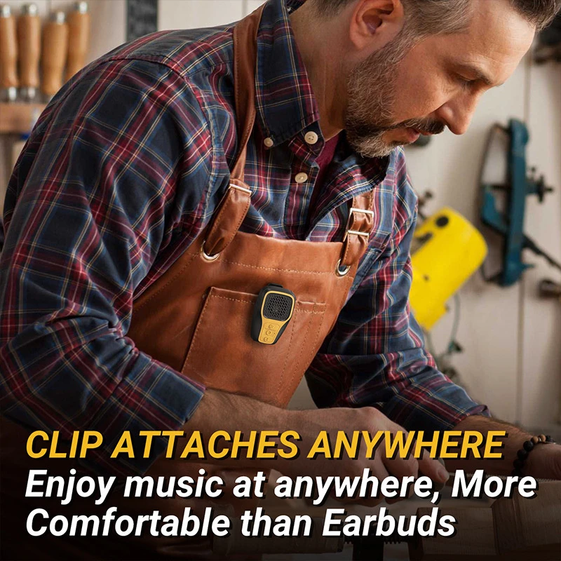 Mini Wearable Bt Speaker Waterproof Portable Suitable for Outdoor Activities with Magnetic Clip for The Neck Audio Device