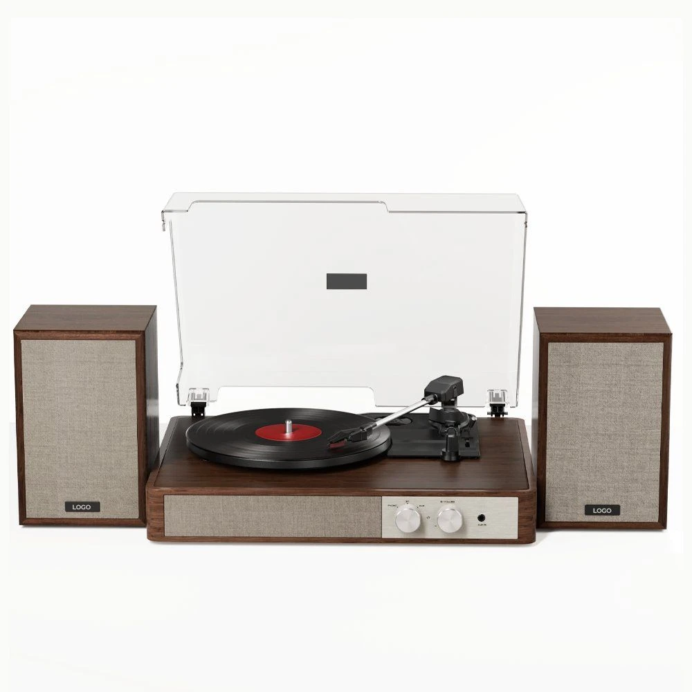 Modern Hi-Fi Performance High-End Audio Gift Nostalgic Style Wood Turntable Player Vinyl Record Player for Music Lovers